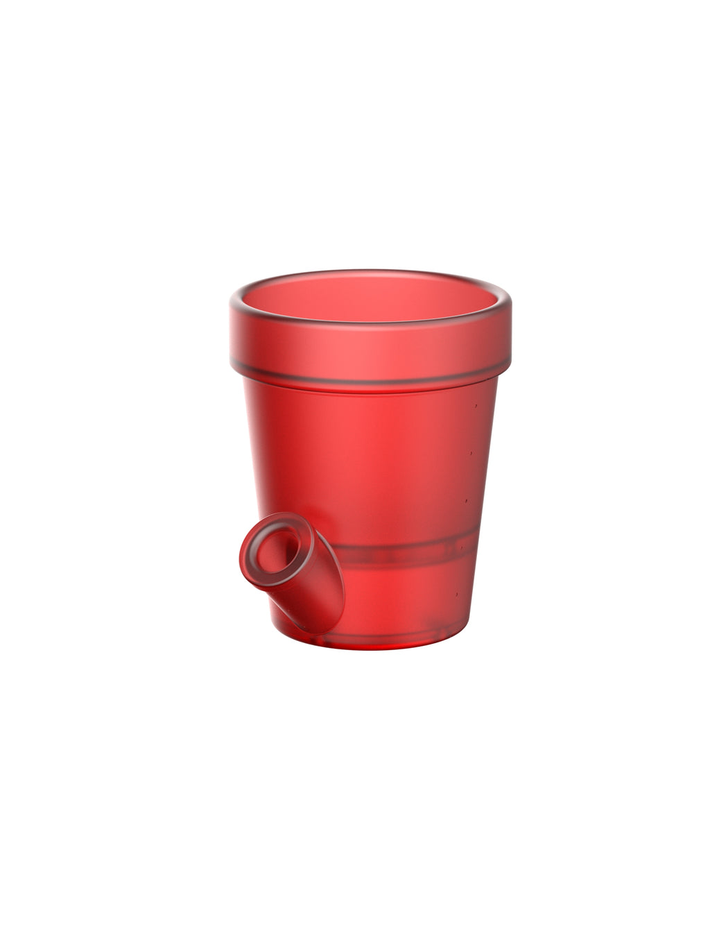 Petit Pot de Fleurs Rouge