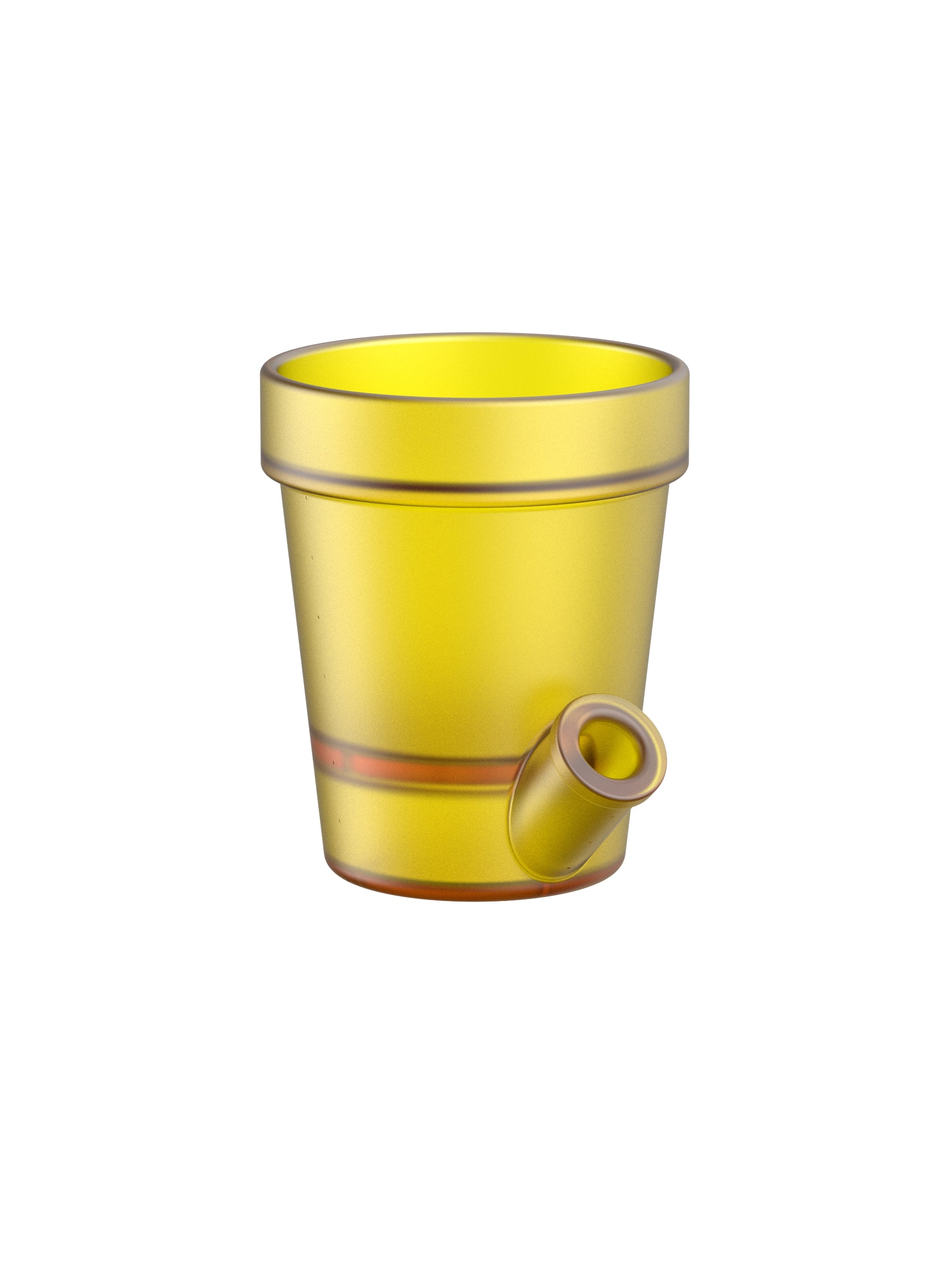 Grand Pot de Fleurs Jaune