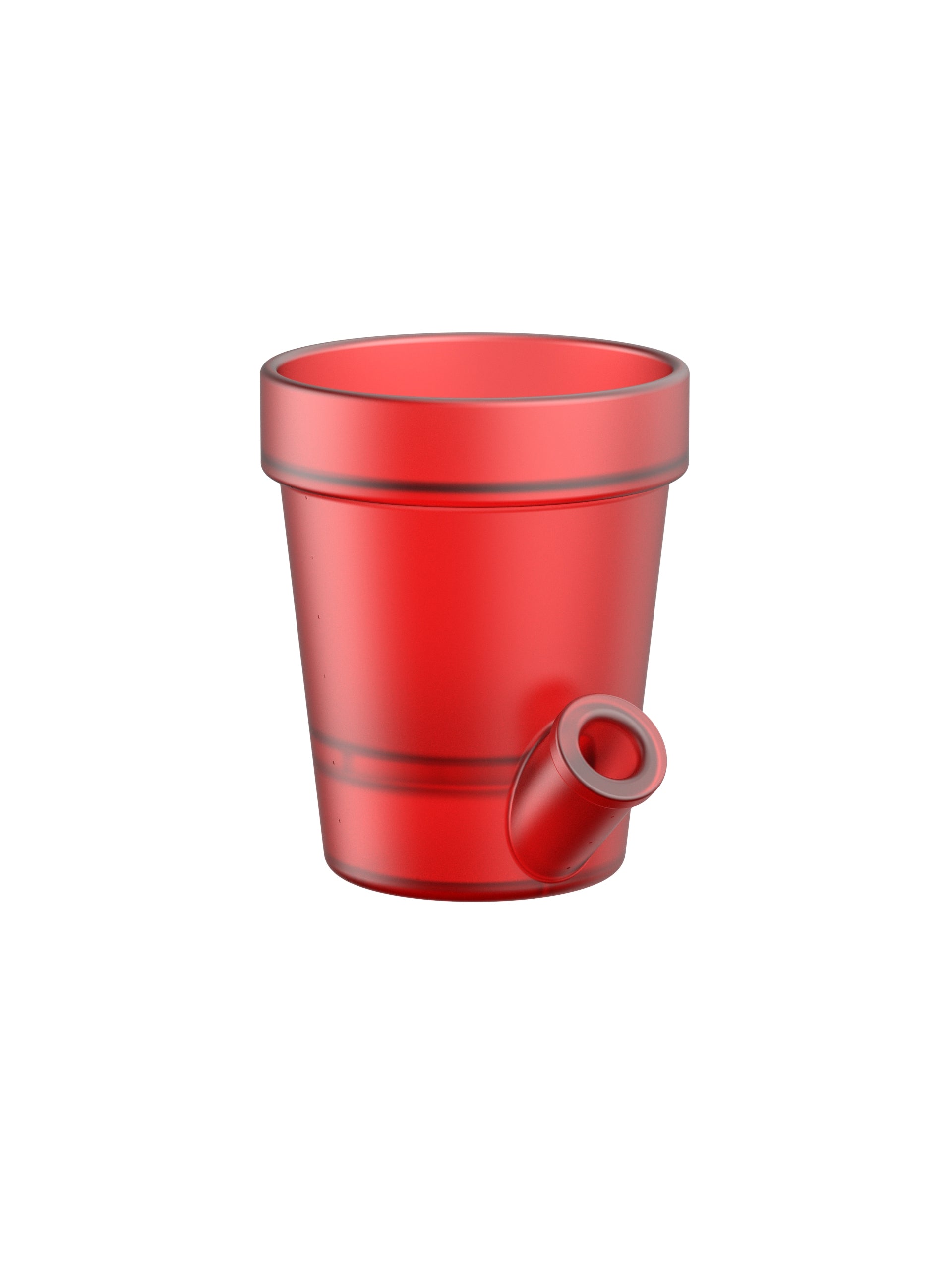 Grand Pot de Fleurs Rouge